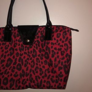 red cheetah purse
